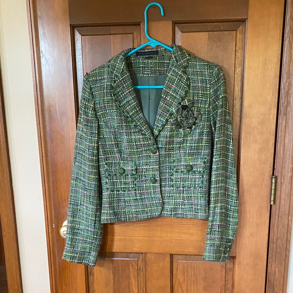 Express Green Tweed Women's Blazer